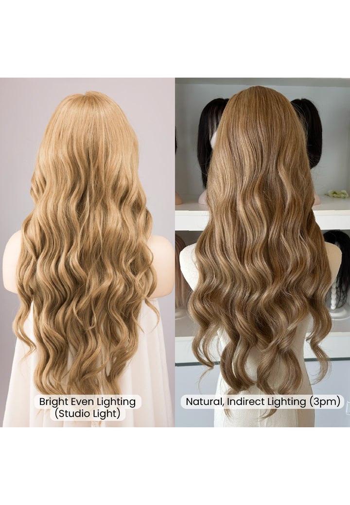High Lady Lace Wig Golden Brown Wavy Hair ACOTAR Cosplay