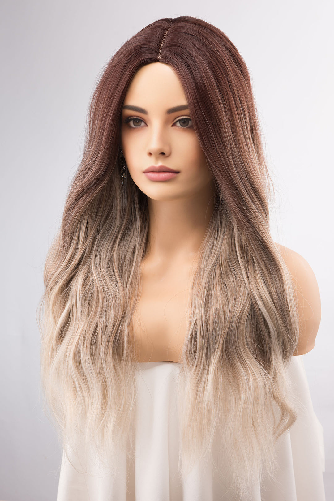 Nova | 24" Dark root with ash blonde ombre wig