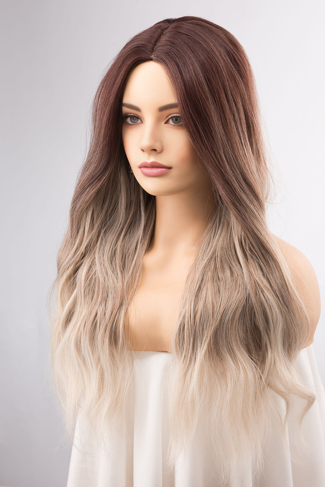 Nova | 24" Dark root with ash blonde ombre wig