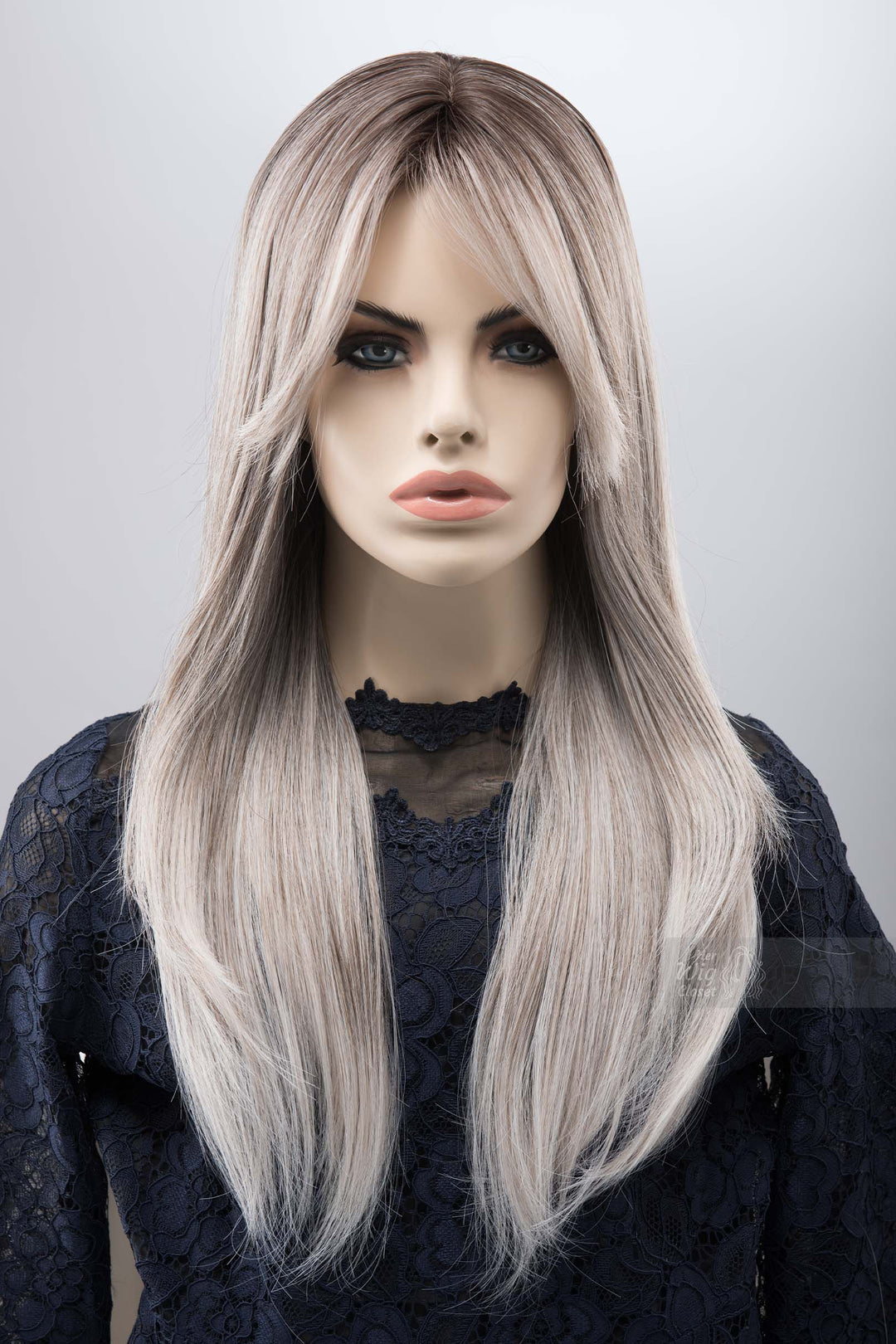 Salt and Pepper Wig with Bang Ombre Silver Grey Wig Multi Gray Balayage Long Wig Side Curtain Bangs Cosplay Wig Party Hair Loss Wig ODILE