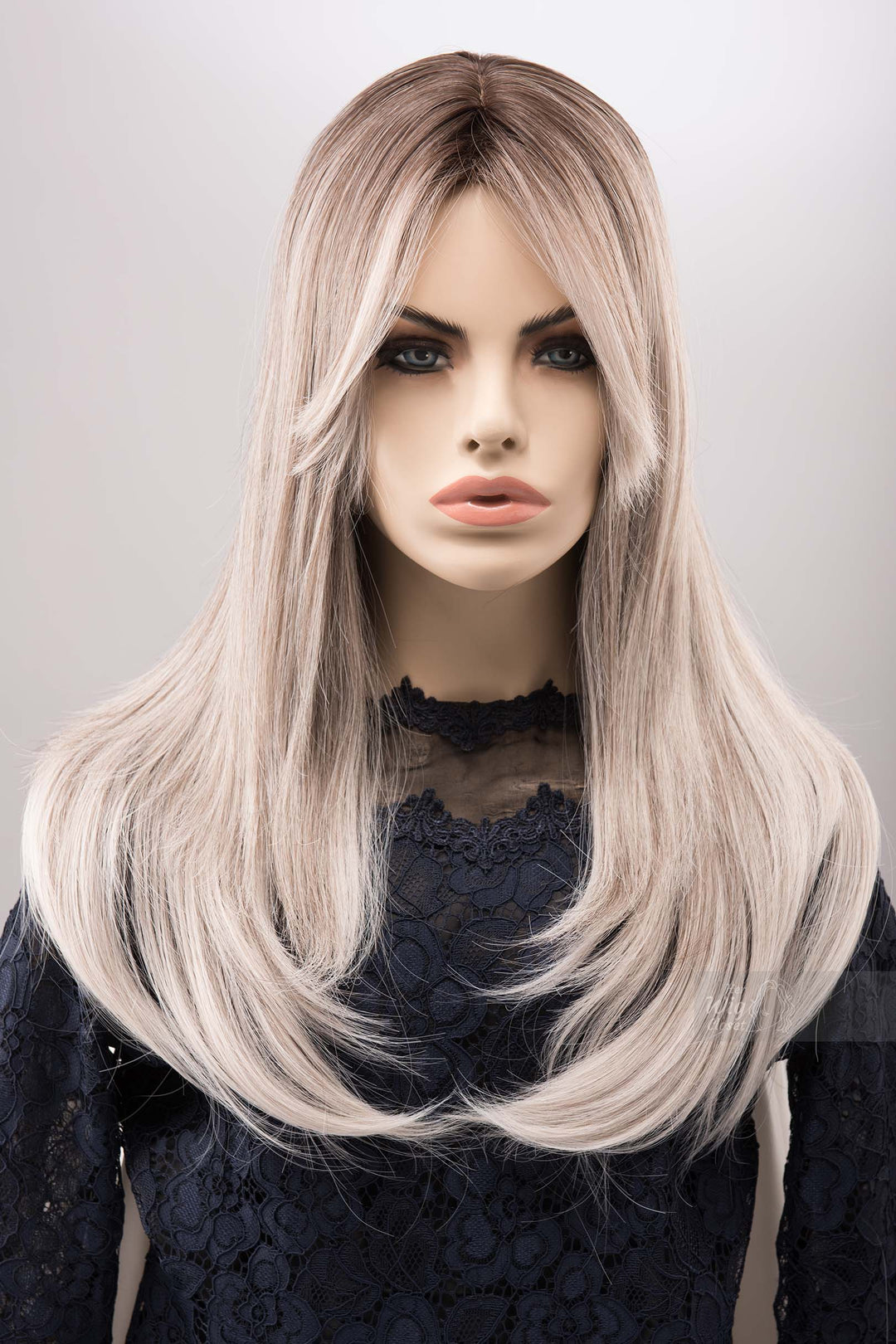 Salt and Pepper Wig with Bang Ombre Silver Grey Wig Multi Gray Balayage Long Wig Side Curtain Bangs Cosplay Wig Party Hair Loss Wig ODILE