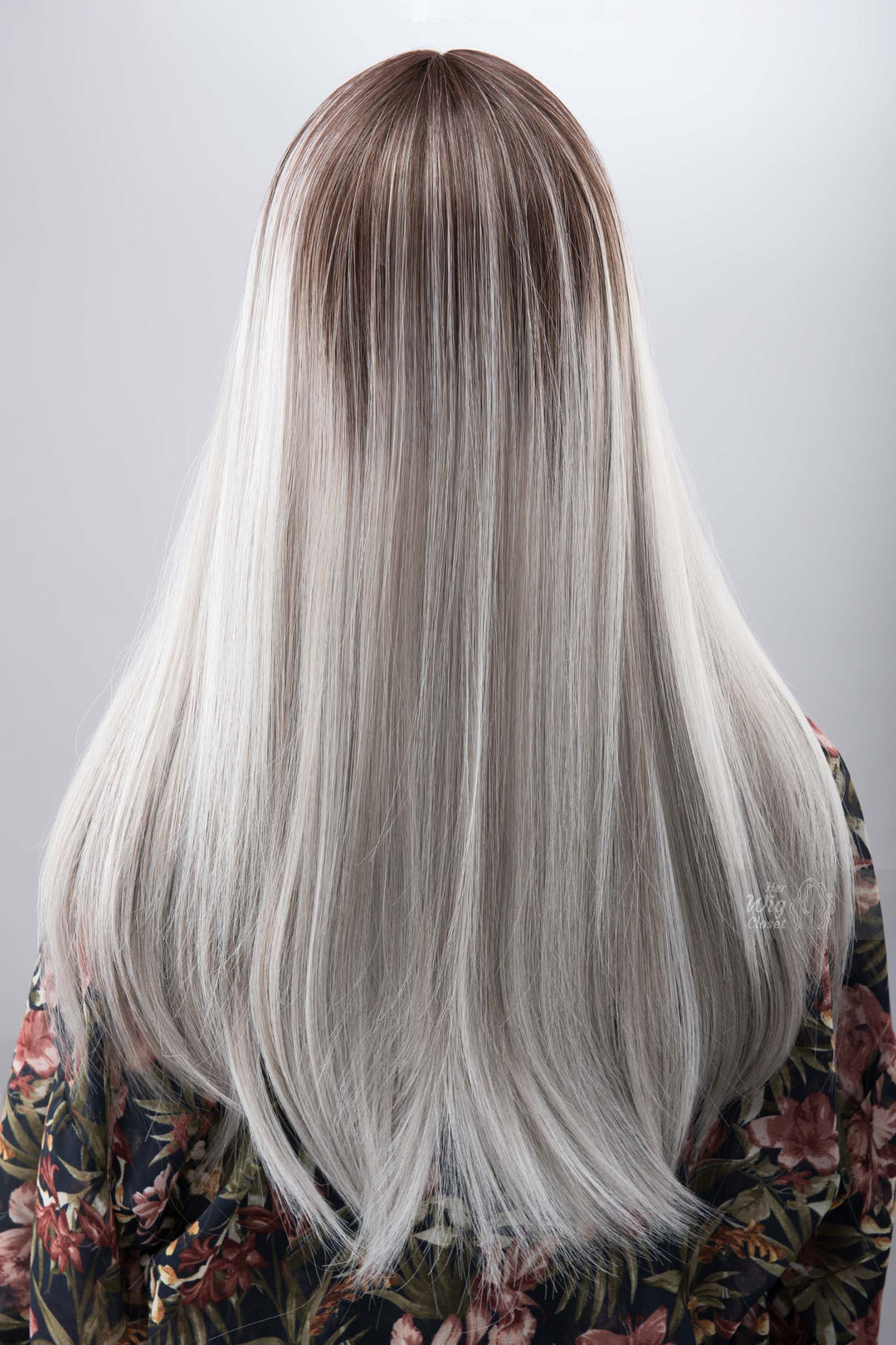 Salt and Pepper Wig with Bangs Long Ombre Grey Wig Silver Gray Balayage Wig Cosplay Wig Party Hair Loss Wig Her Wig Closet Olena