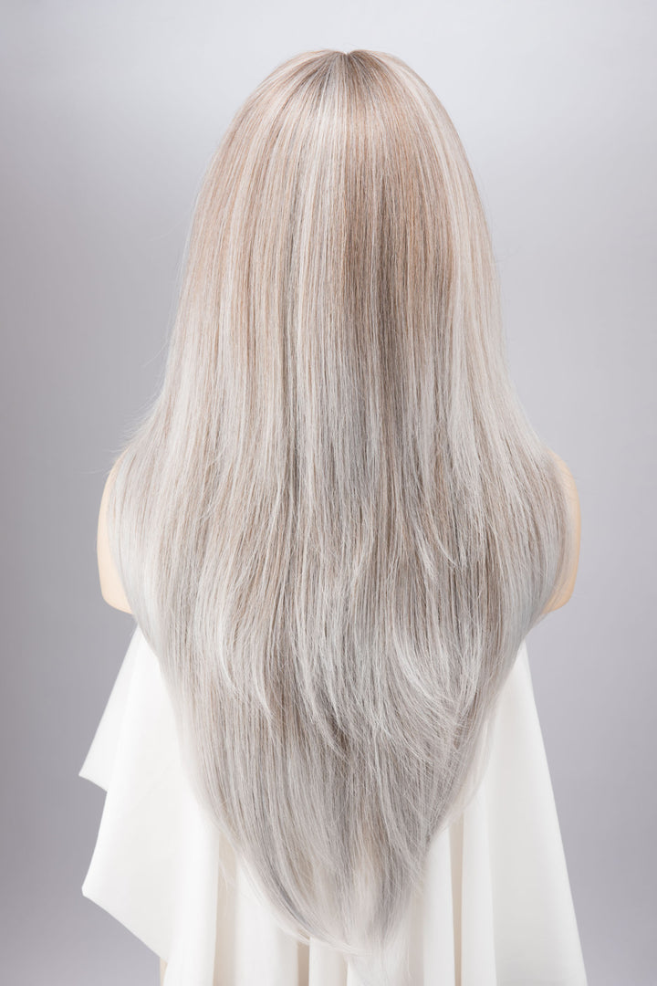 Ash Grey with Icy Silver Highlights Lace Wig Onida