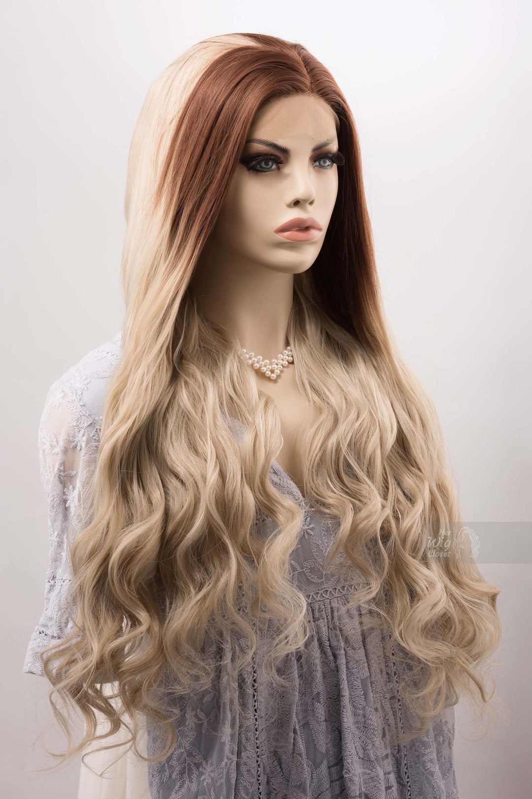 Brown Blonde Ombre Wig Lace Front Wig Synthetic Wig Aggie