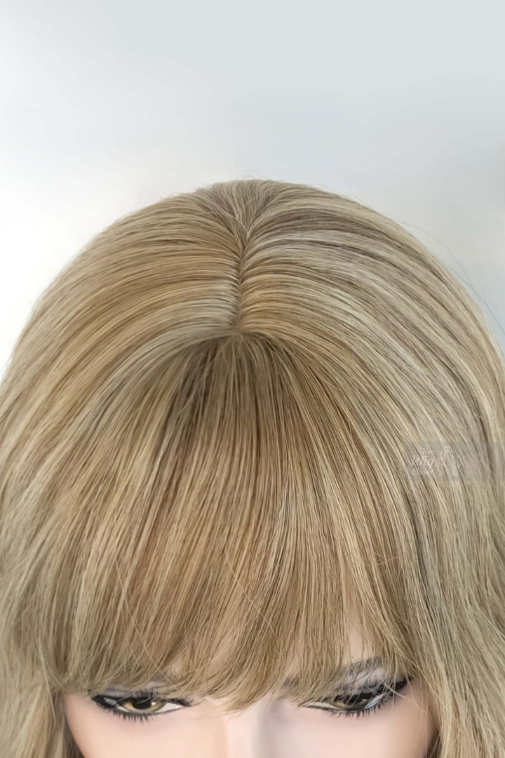 Ashy Blonde Wavy Wig with Bangs Alicia