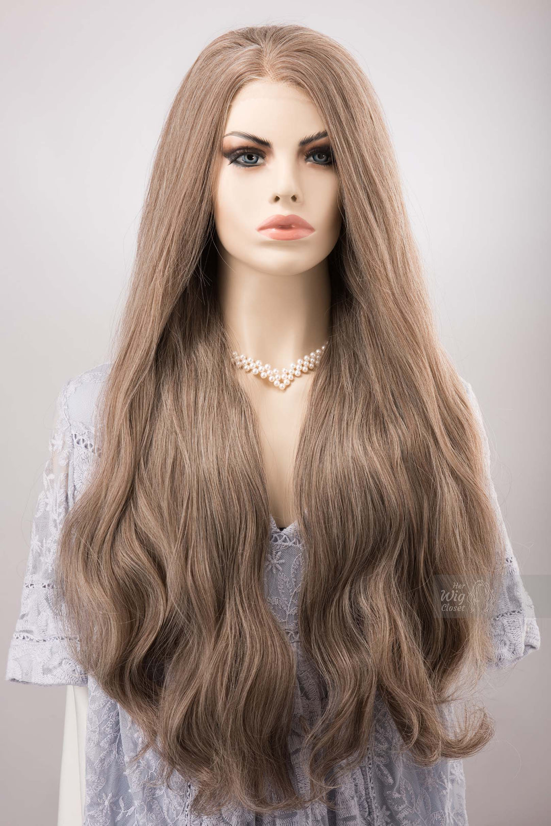Sandy Brown Wig Ash Brown Wavy Lace Front Synthetic Wig Alvina