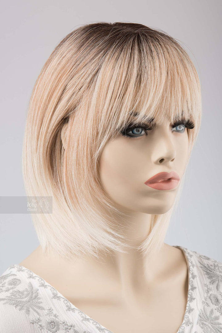 Light Blonde Peach Undertone Bob Wig with Bangs Kiana