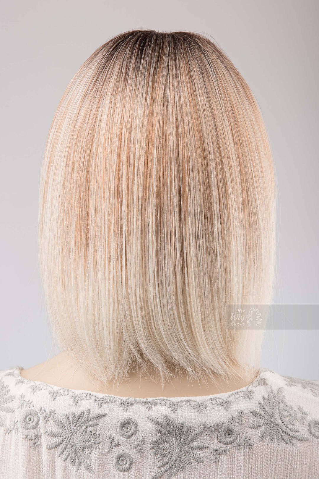 Light Blonde Peach Undertone Bob Wig with Bangs Kiana