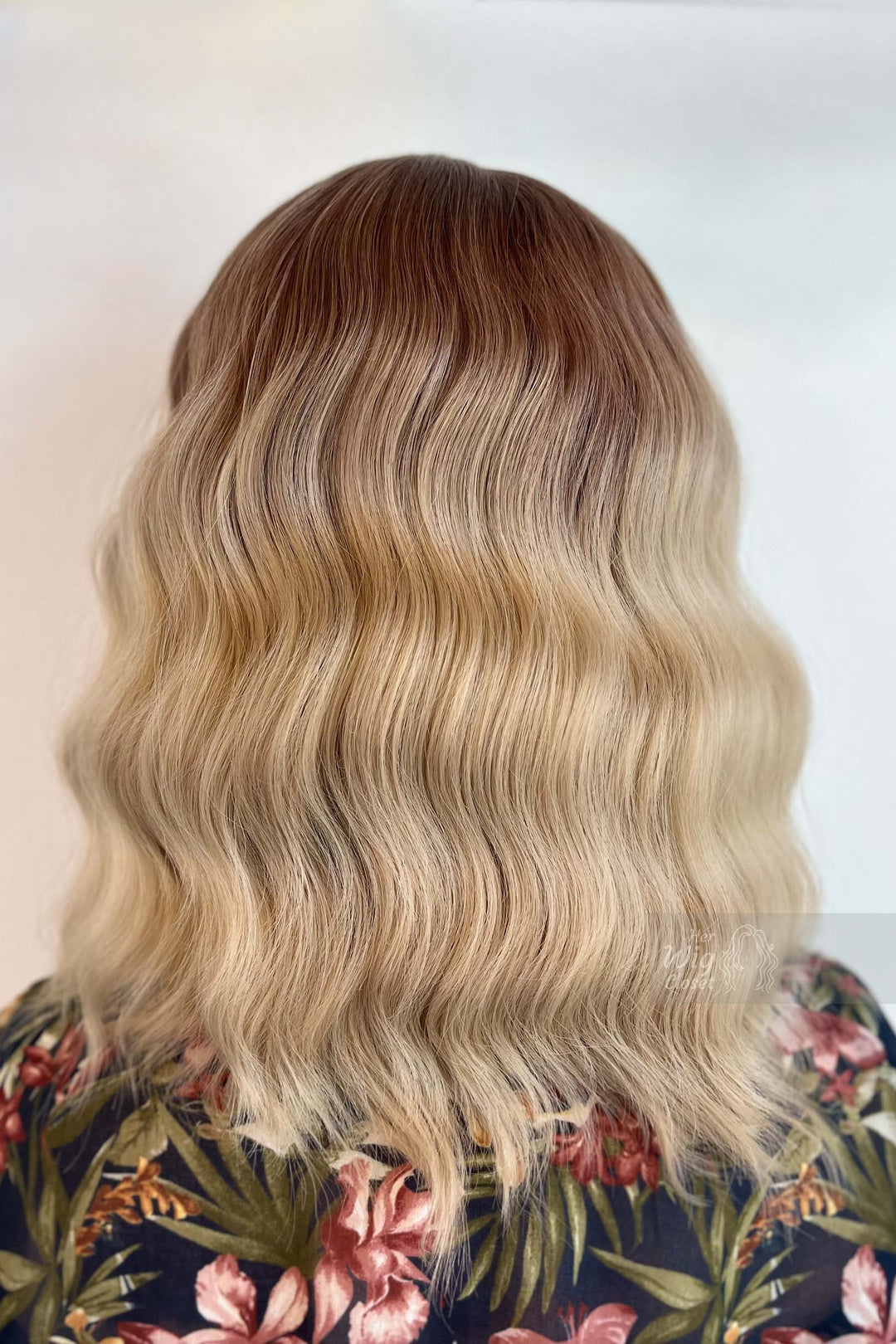 Ash Blonde Ombre Wavy Bob Small Lace Wig Zoey