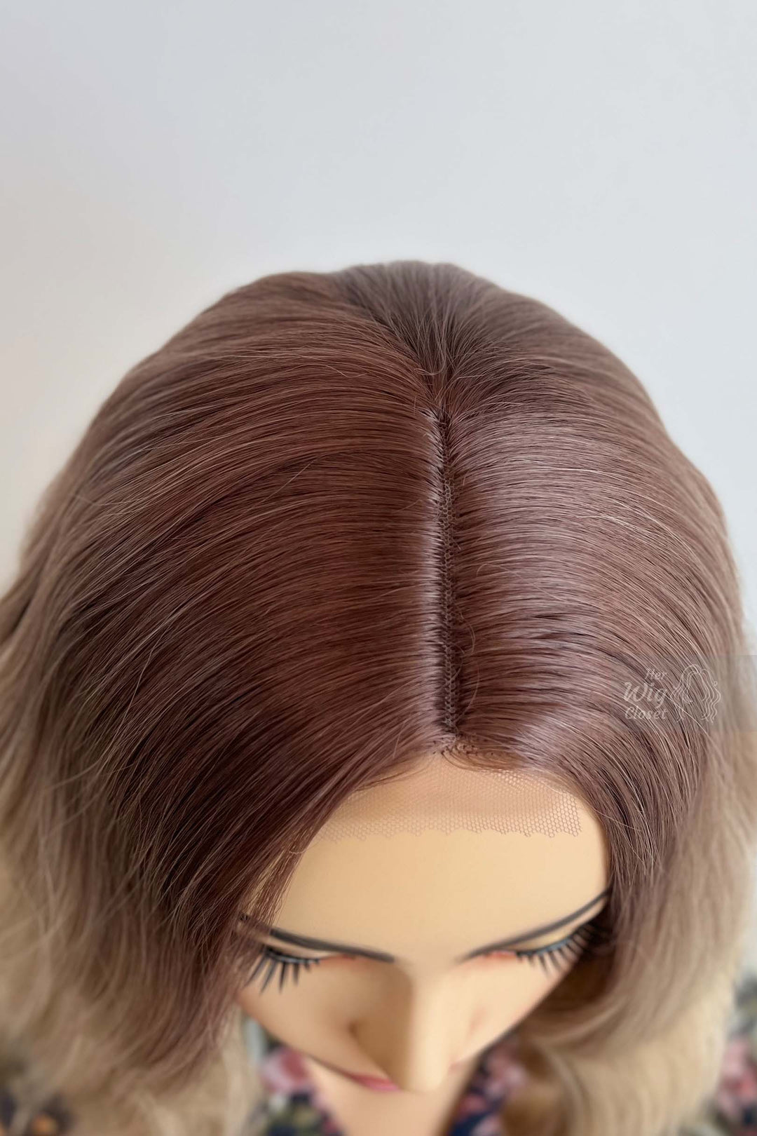 Ash Blonde Ombre Wavy Bob Small Lace Wig Zoey