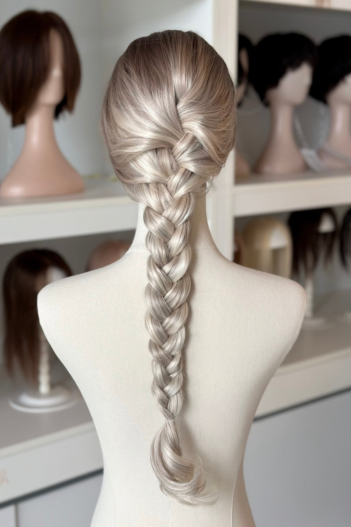 Dark Roots Silver Ombre Wavy Large Lace Front Wig Fourth Wing Cosplay Sorrengail