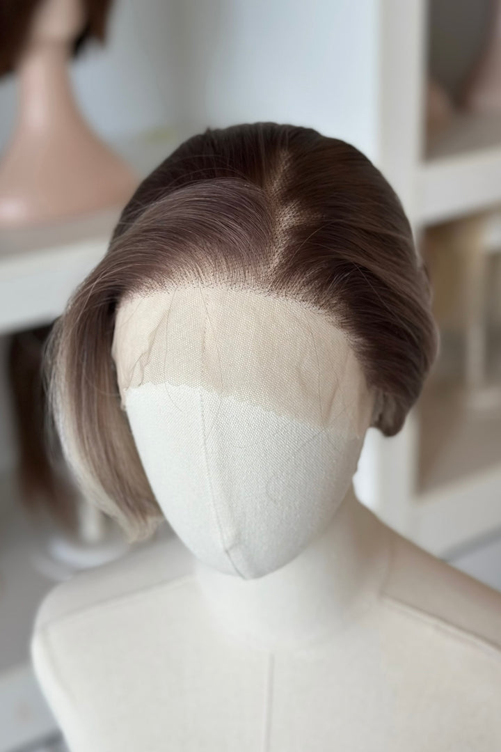 Dark Roots Silver Ombre Wavy Large Lace Front Wig Fourth Wing Cosplay Sorrengail