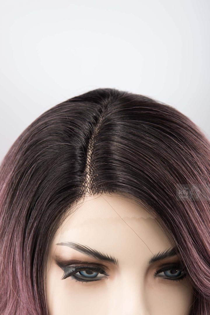 Dusty Mauve Wig Dark Blush Pink Deep T Part Lace Front Wig Vinca