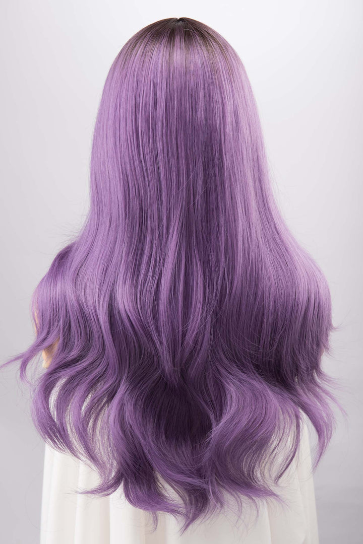 Ombre Purple Long Wavy Violet Color Wig Yolanda