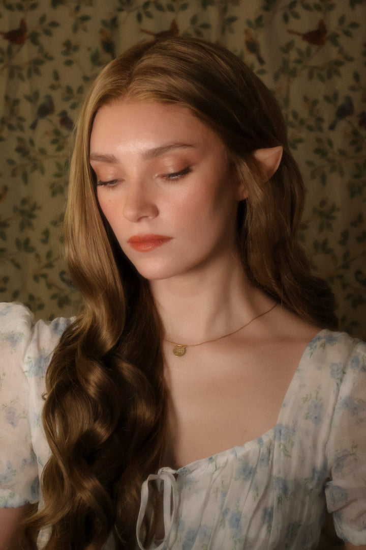 Dark Ash Golden Brown Wavy Lace Front Wig ACOTar Cosplay Elain