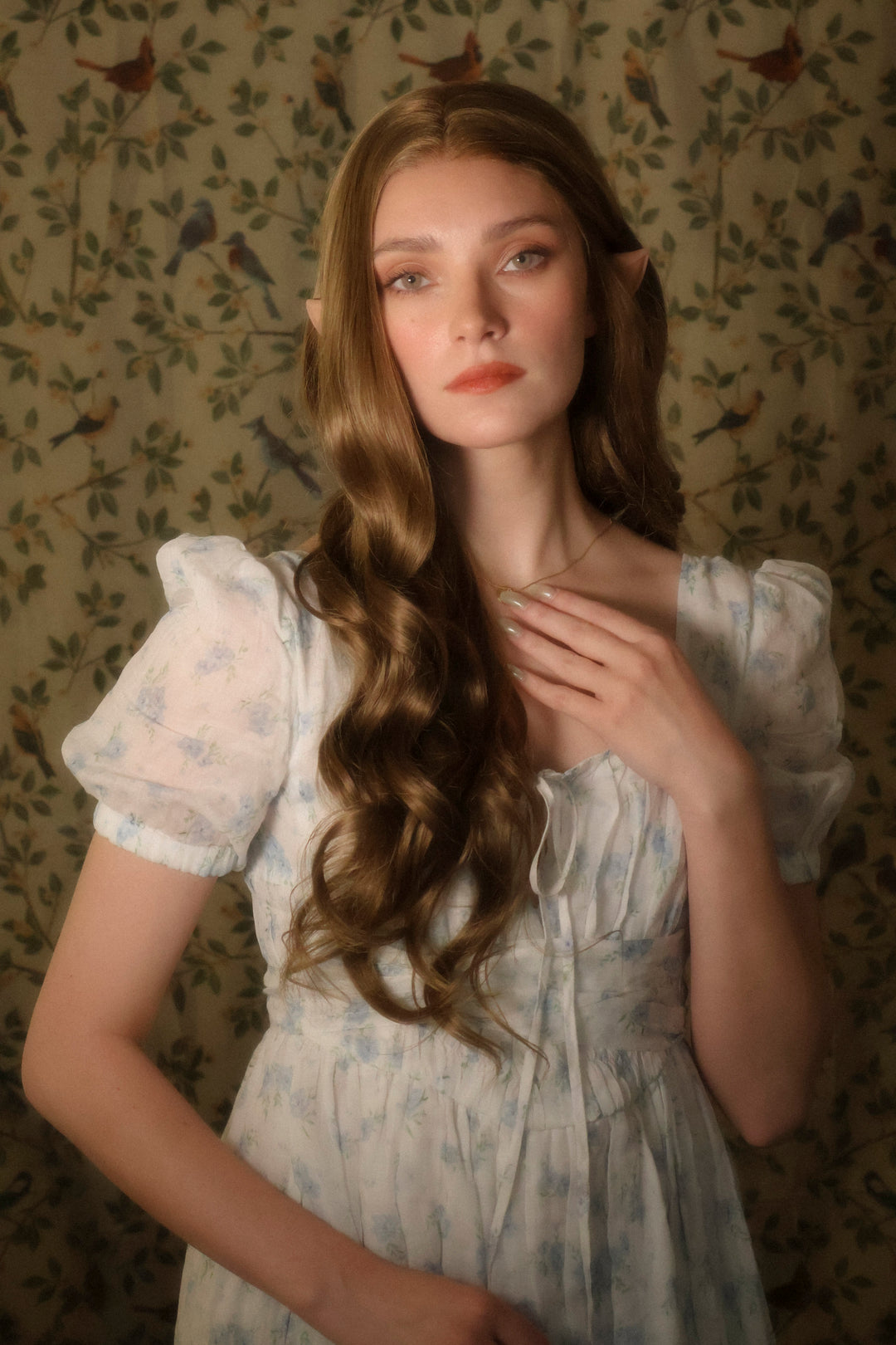 Dark Ash Golden Brown Wavy Lace Front Wig ACOTar Cosplay Elain