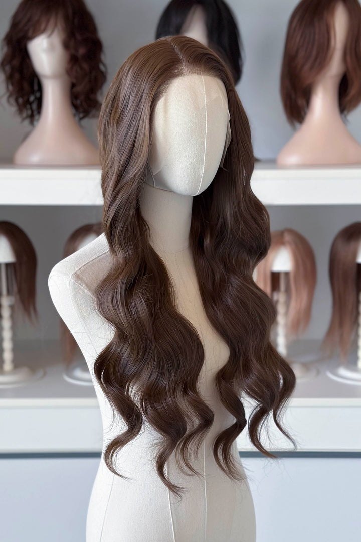 Natural Brown Wavy Lace Front Wig Nesta