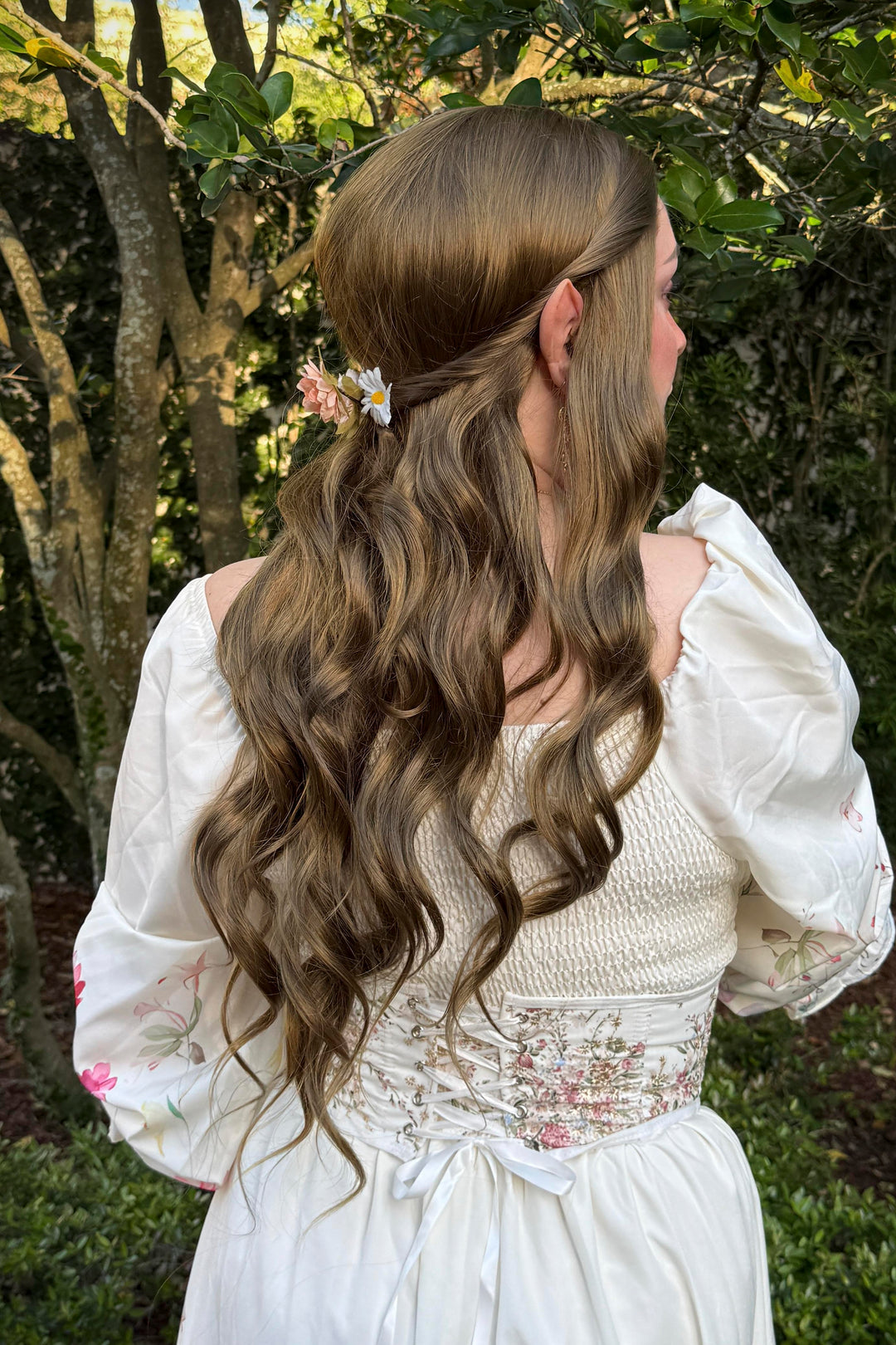 Dark Ash Golden Brown Wavy Lace Front Wig ACOTar Cosplay Elain