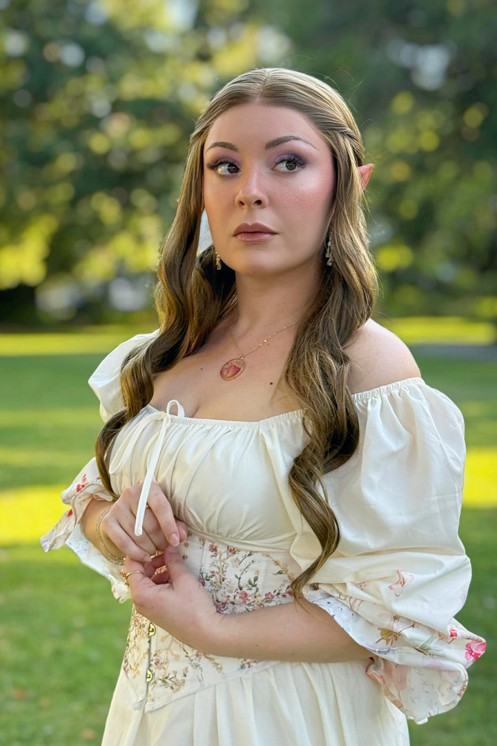 Dark Ash Golden Brown Wavy Lace Front Wig ACOTar Cosplay Elain