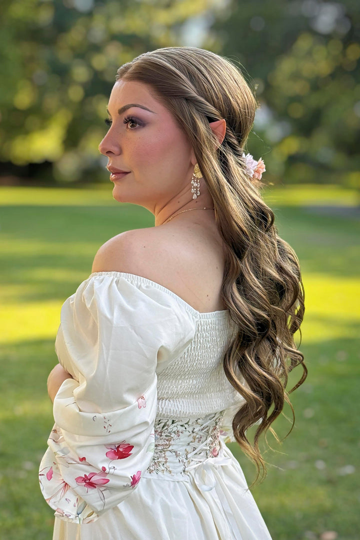 Dark Ash Golden Brown Wavy Lace Front Wig ACOTar Cosplay Elain