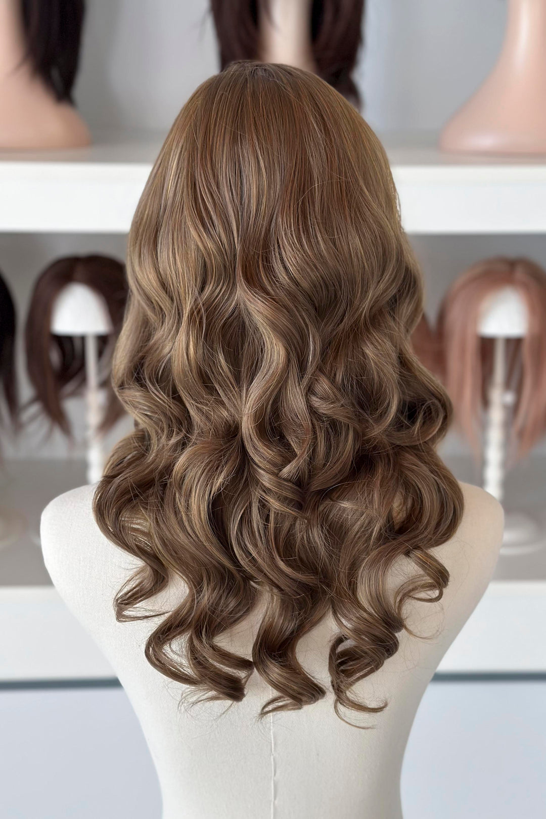 Dark Ash Golden Brown Wavy Lace Front Wig ACOTar Cosplay Elaine