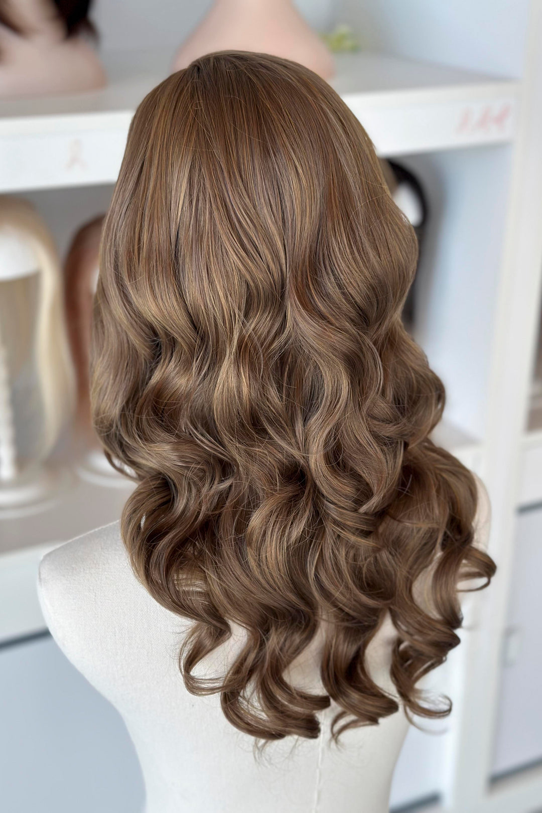 Dark Ash Golden Brown Wavy Lace Front Wig ACOTar Cosplay Elaine