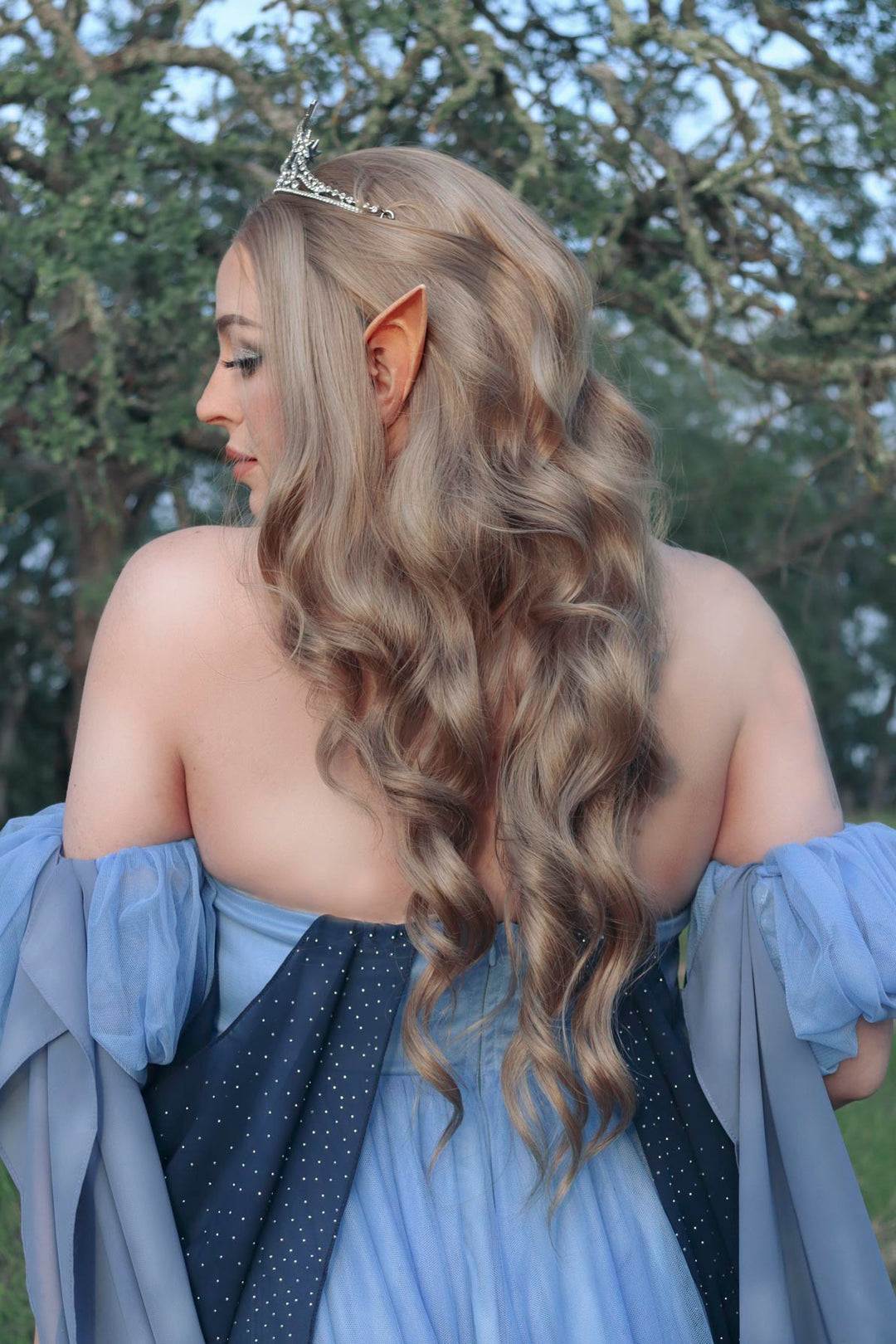 High Lady Lace Wig Golden Brown Wavy Hair ACOTAR Cosplay Feyre