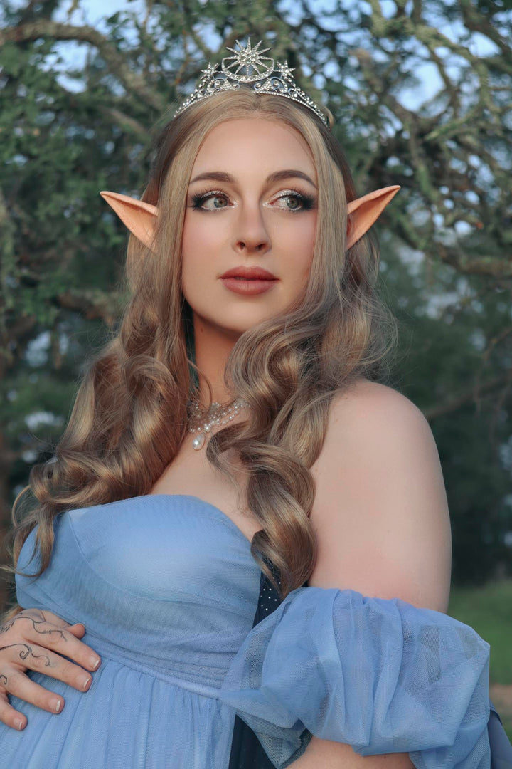 High Lady Lace Wig Golden Brown Wavy Hair ACOTAR Cosplay Feyre