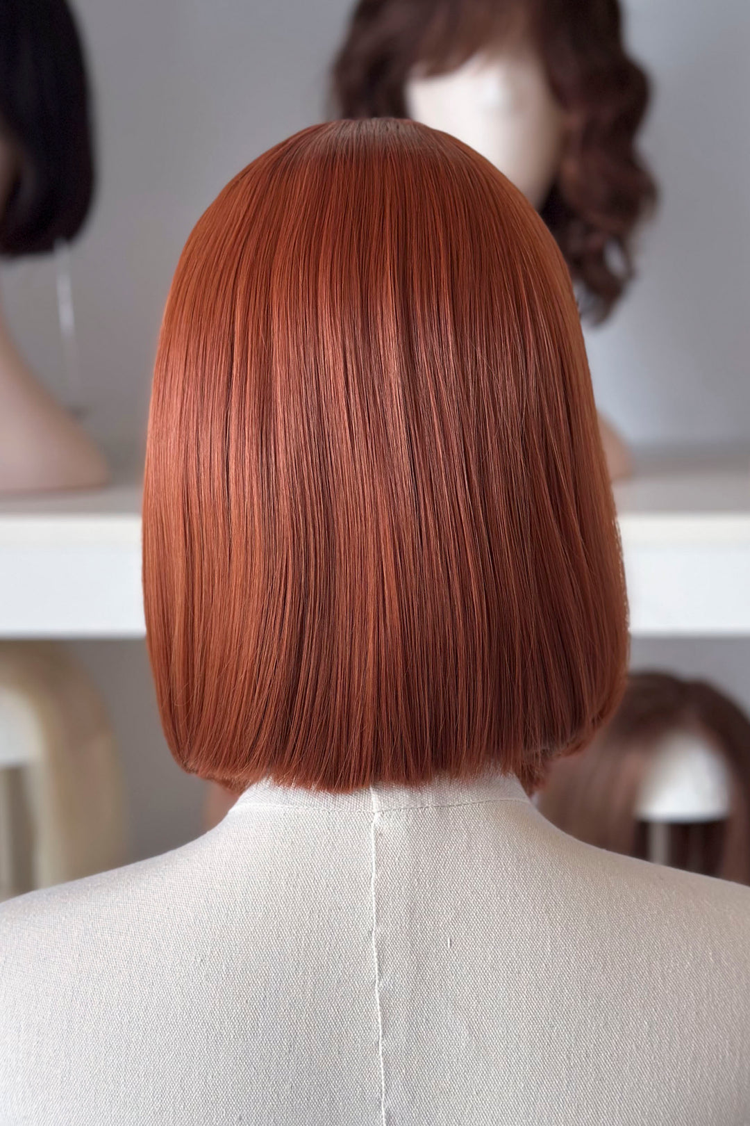 Auburn Ginger Red Wavy Lace Front Wig Nite
