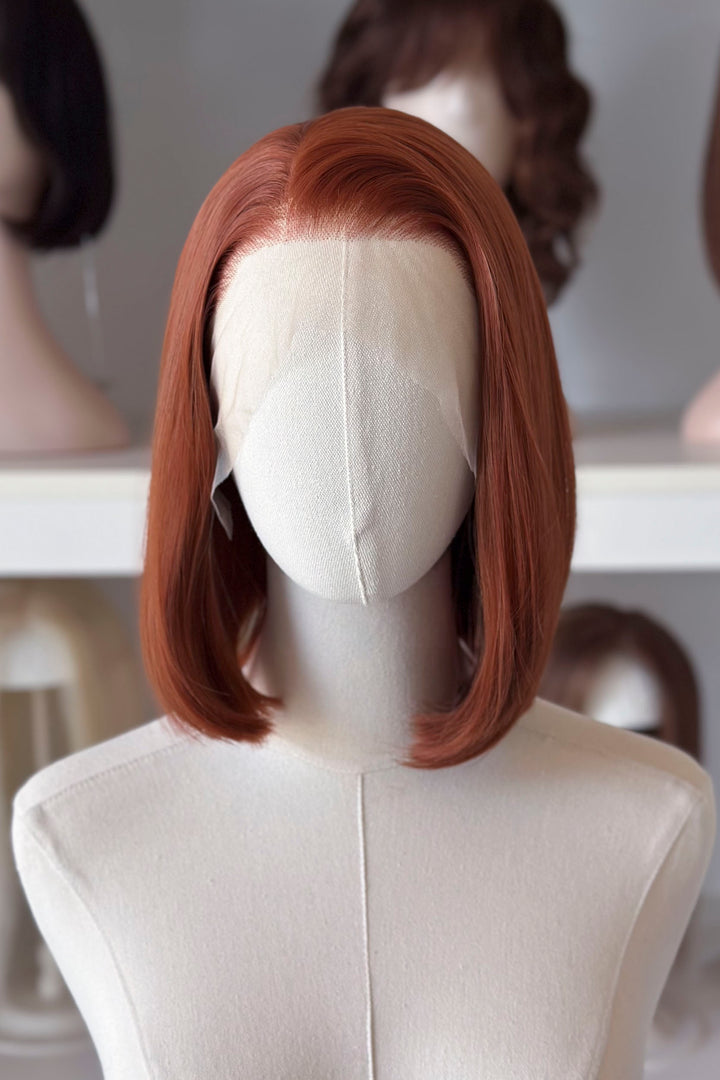 Auburn Ginger Red Wavy Lace Front Wig Nite