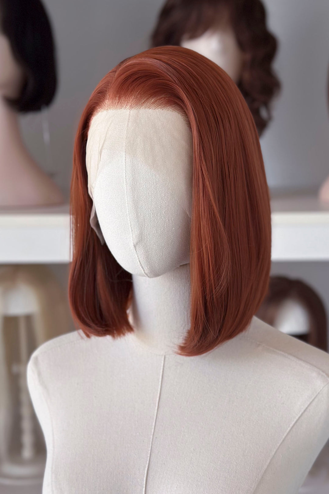 Auburn Ginger Red Wavy Lace Front Wig Nite