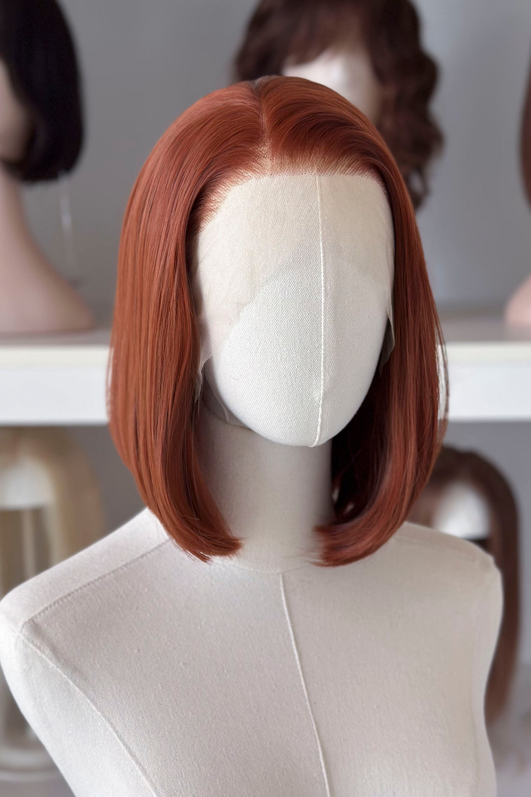 Auburn Ginger Red Wavy Lace Front Wig Nite
