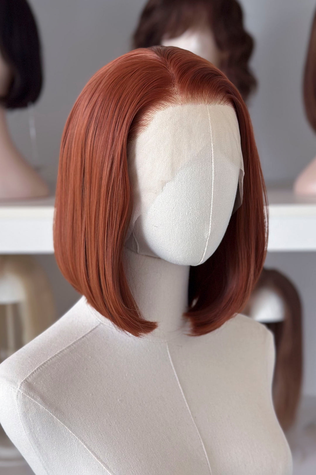 Auburn Ginger Red Wavy Lace Front Wig Nite