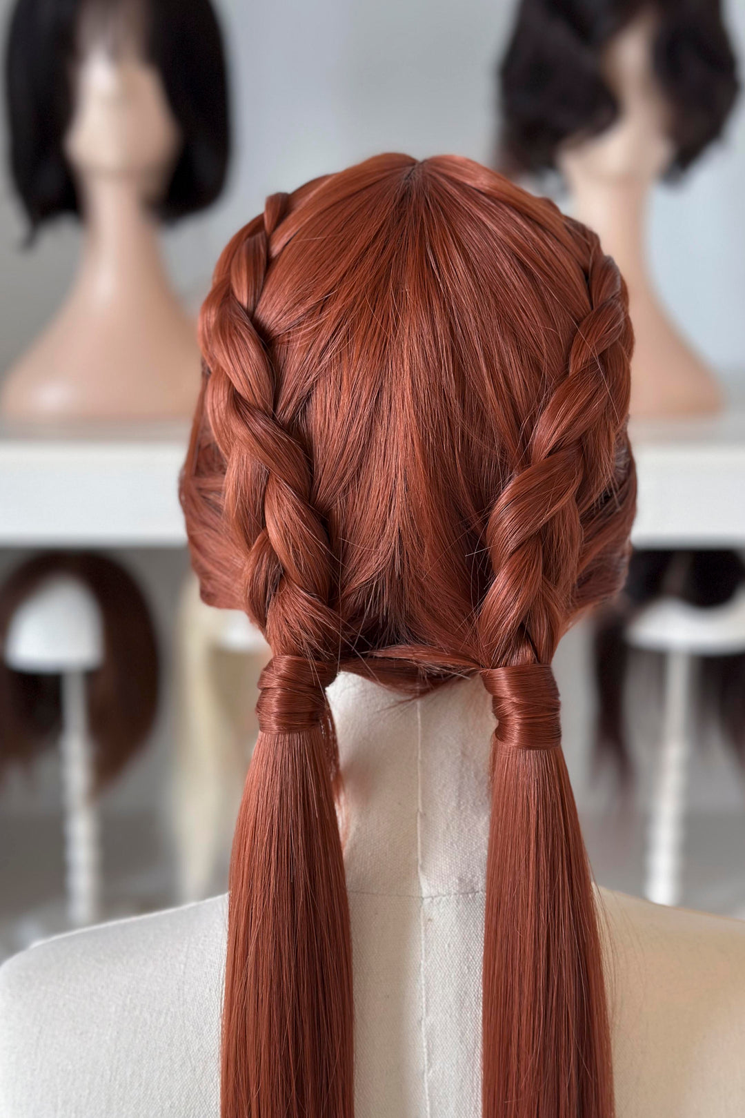 Auburn Ginger Red Long Straight Lace Front Wig Macey