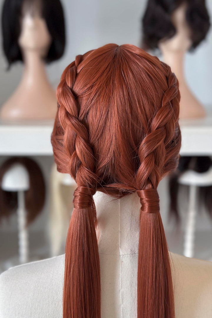 Auburn Ginger Red Long Straight Lace Front Wig Macey
