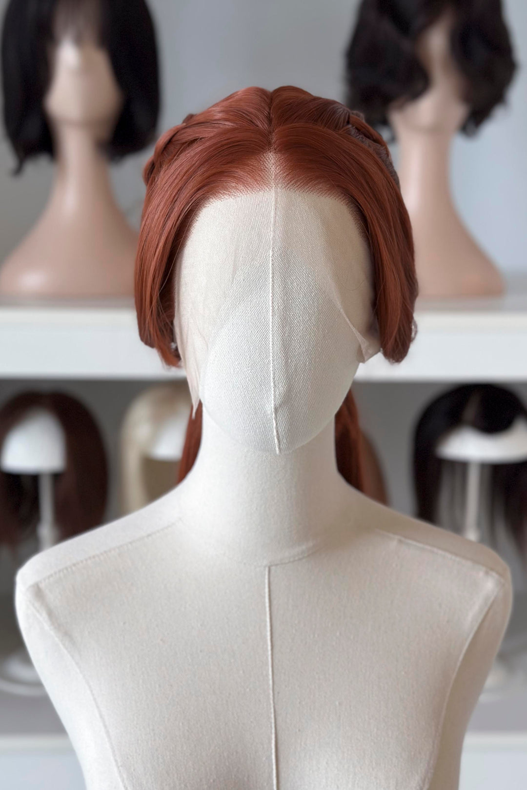 Auburn Ginger Red Long Straight Lace Front Wig Macey
