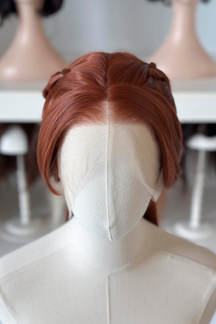 Auburn Ginger Red Long Straight Lace Front Wig Macey