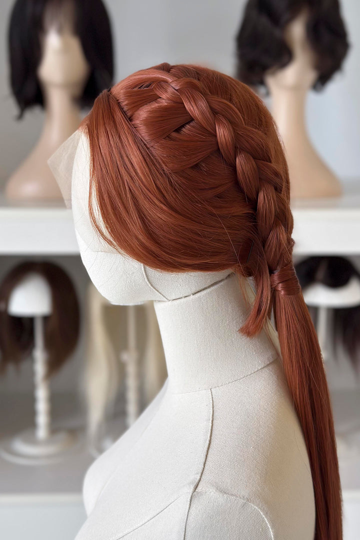 Auburn Ginger Red Long Straight Lace Front Wig Macey