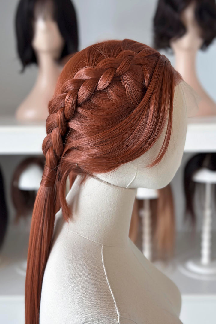 Auburn Ginger Red Long Straight Lace Front Wig Macey