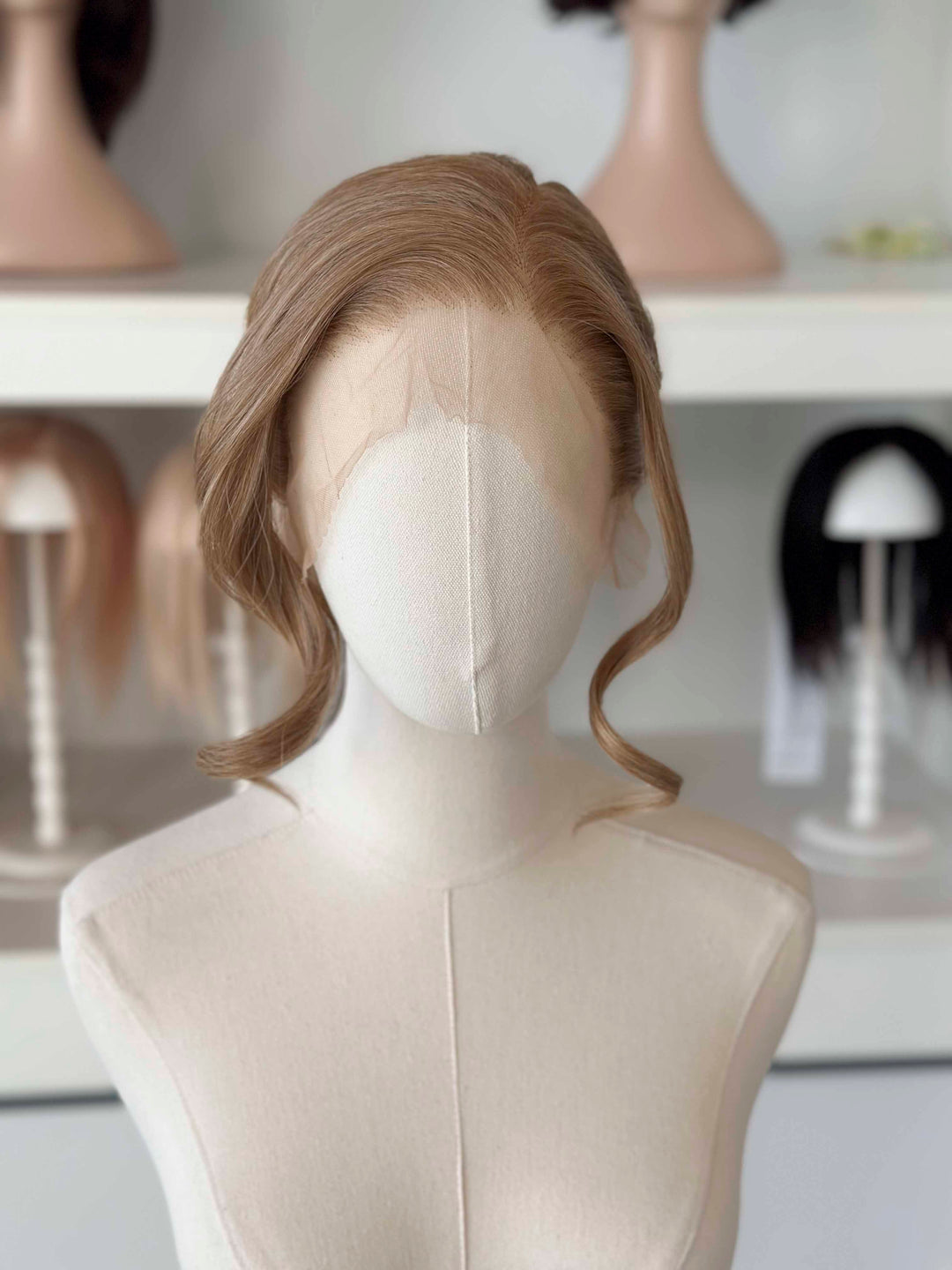 High Lady Lace Wig Golden Brown Wavy Hair ACOTAR Cosplay