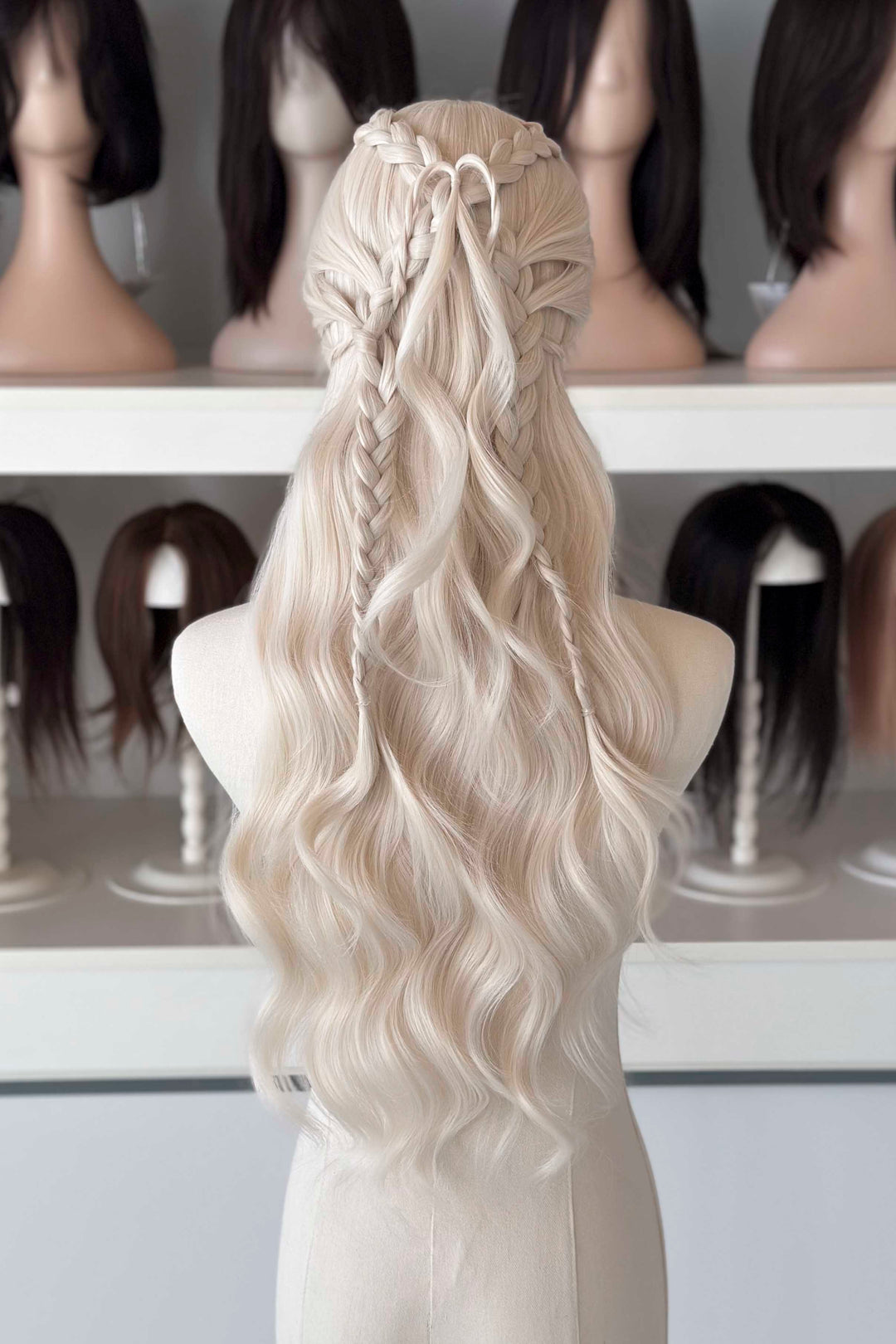 Icy Blonde Large Lace 13x4 Long Wavy Wig Game of Throne Rhaenyra Daenerys