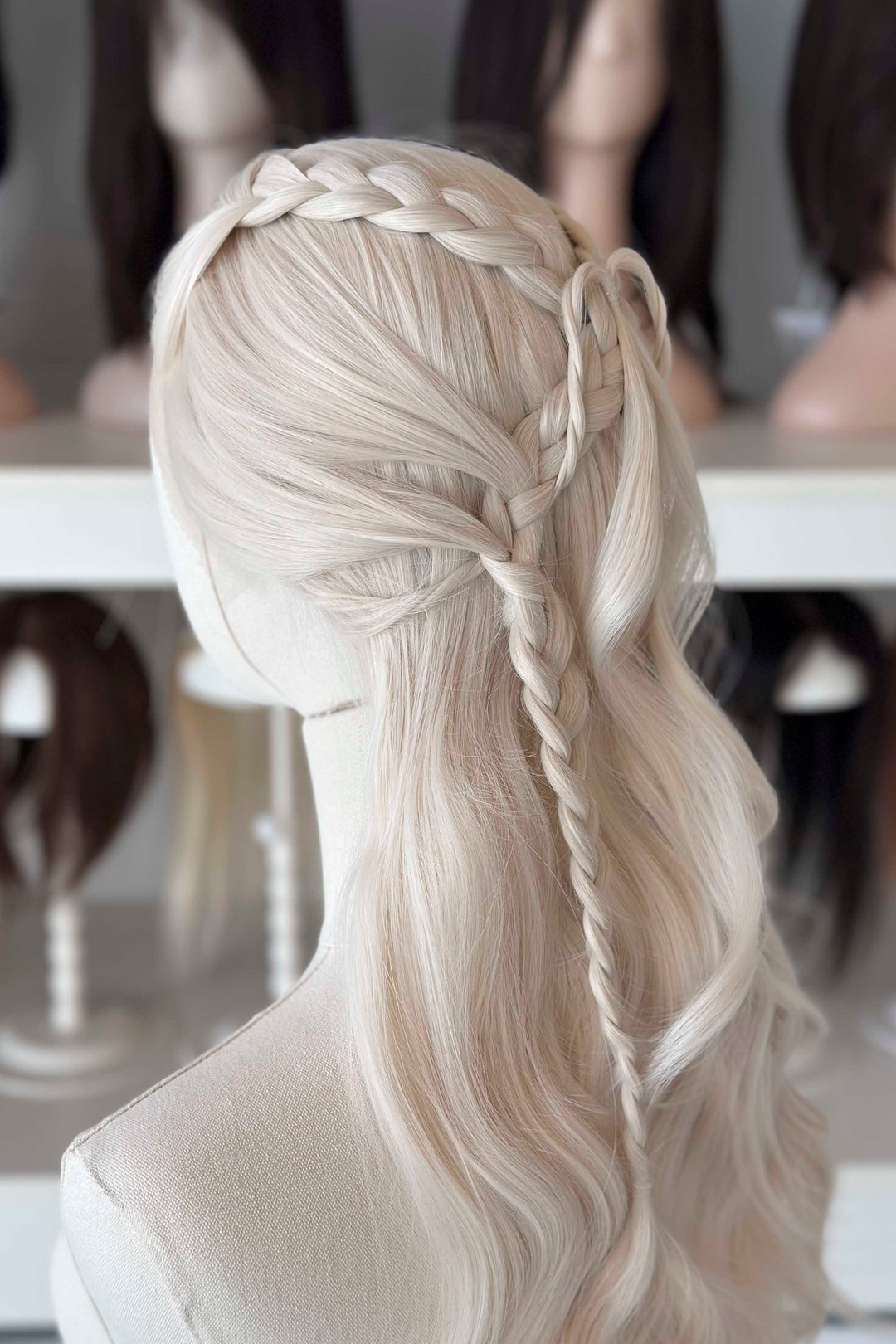 Icy Blonde Large Lace 13x4 Long Wavy Wig Game of Throne Rhaenyra Daenerys