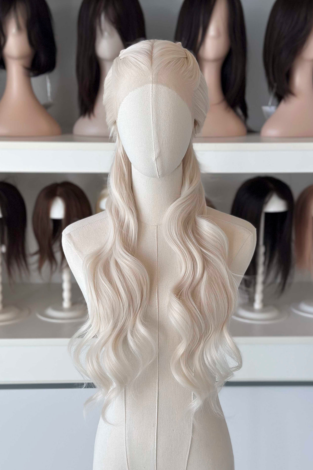 Icy Blonde Large Lace 13x4 Long Wavy Wig Game of Throne Rhaenyra Daenerys