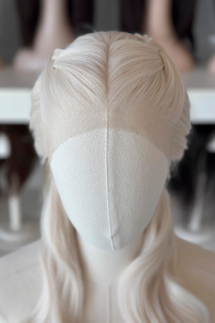 Icy Blonde Large Lace 13x4 Long Wavy Wig Game of Throne Rhaenyra Daenerys
