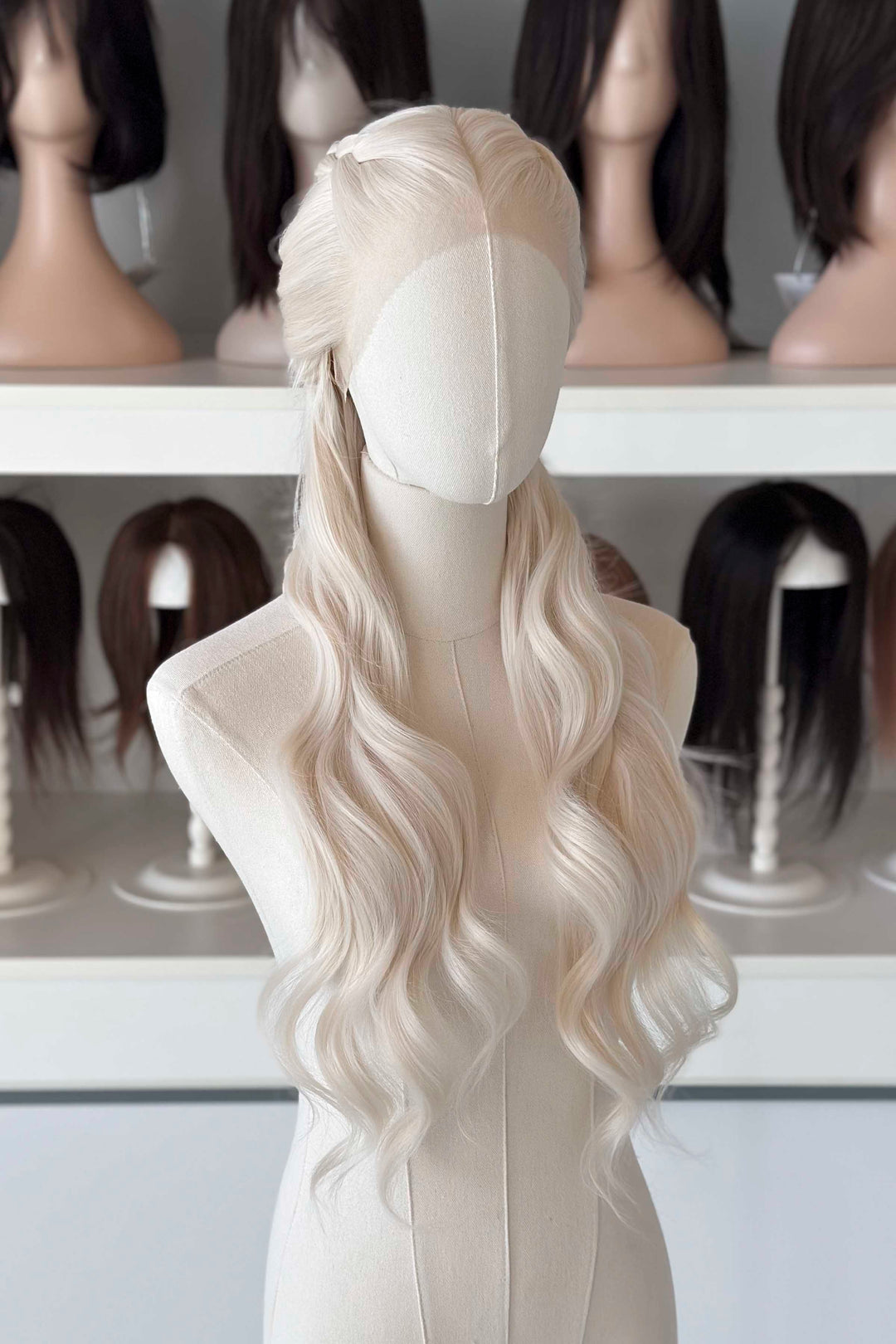Icy Blonde Large Lace 13x4 Long Wavy Wig Game of Throne Rhaenyra Daenerys