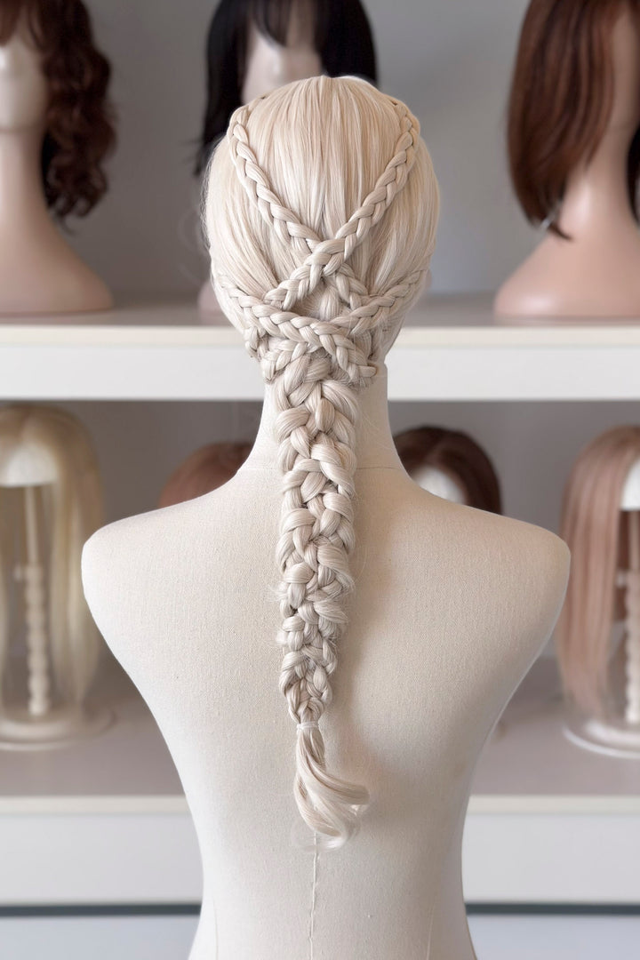 Icy Blonde Large Lace 13x4 Long Wavy Wig Game of Throne Rhaenyra Daenerys