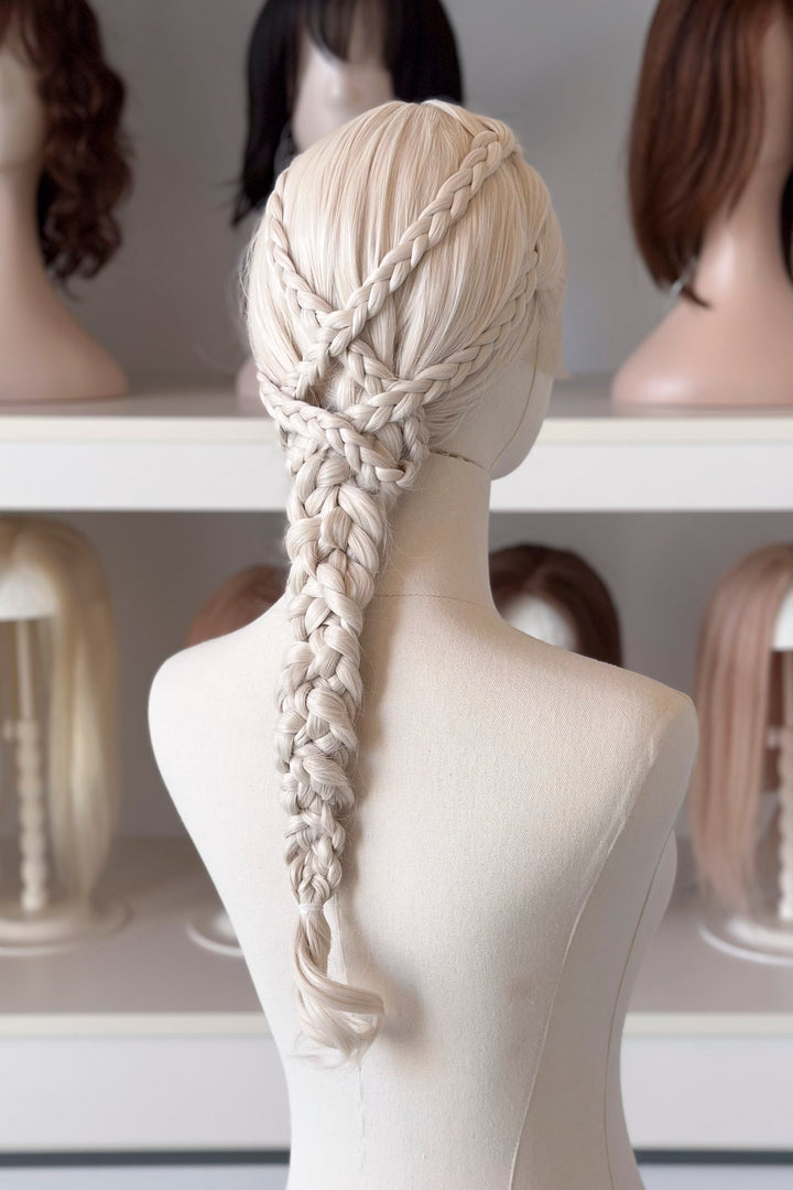 Icy Blonde Large Lace 13x4 Long Wavy Wig Game of Throne Rhaenyra Daenerys