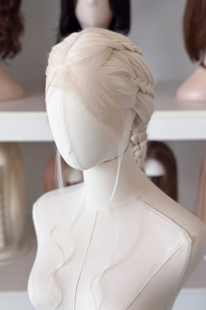 Icy Blonde Large Lace 13x4 Long Wavy Wig Game of Throne Rhaenyra Daenerys