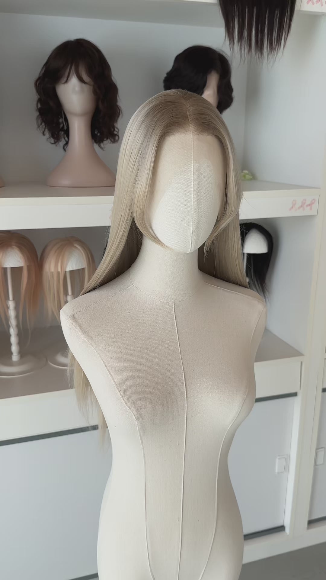 Ash Brown Root Ash Creamy Blonde Straight Lace Front Wig Yuki