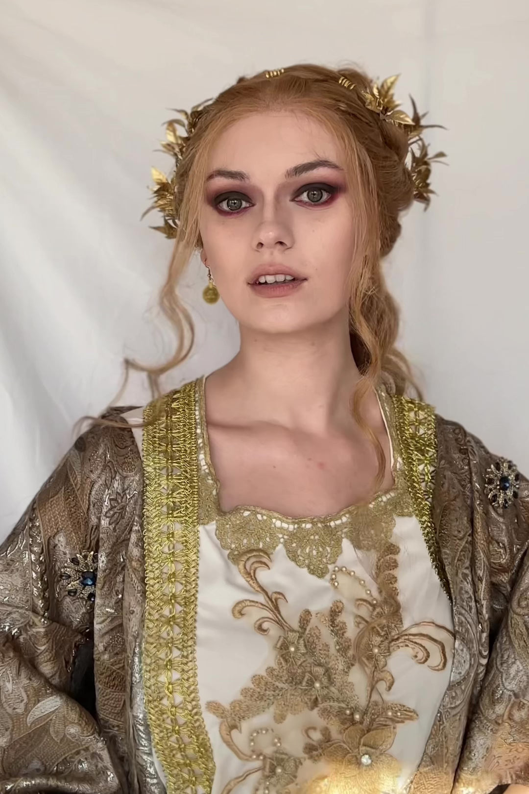 Strawberry Blonde Curly Lace Top Synthetic Wig Idina